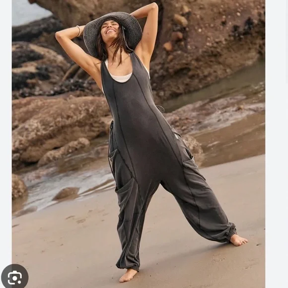 Free People Movement Brown Infinity Onesie Size M - Picture 3 of 16